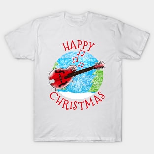 Christmas Mandolin Mandolinist Musician Xmas 2022 T-Shirt